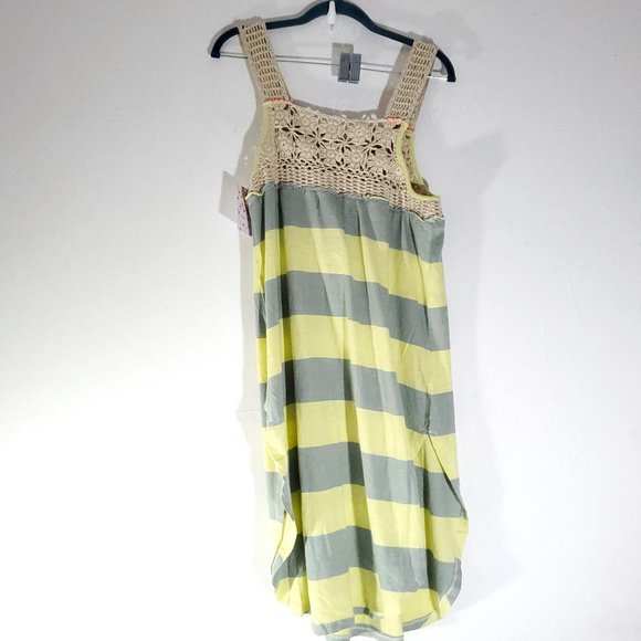 Free People Luca Crochet Stripe Tunic S - Picture 4 of 6